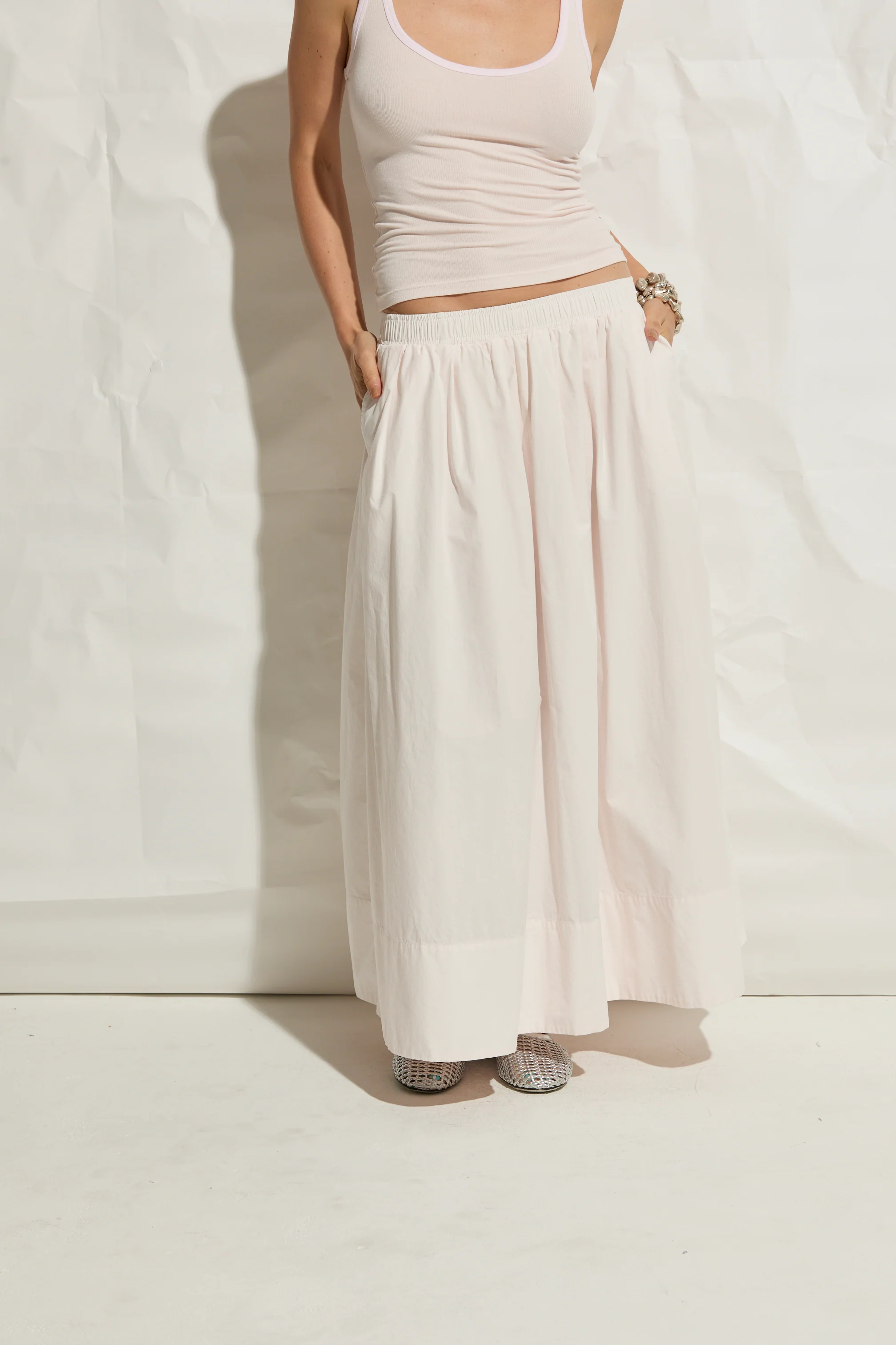 Kate Poplin Pleated Skirt - Image 20
