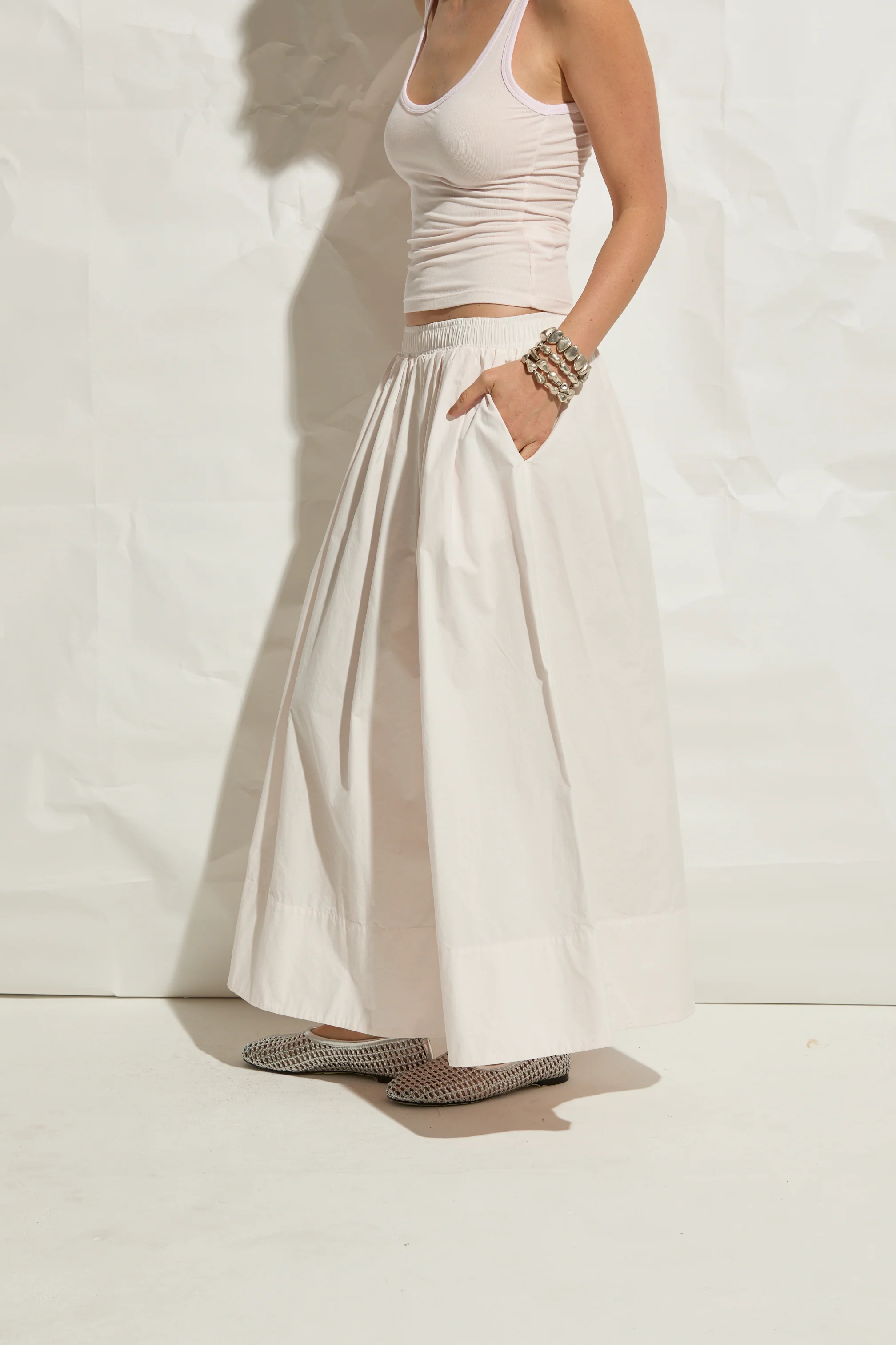 Kate Poplin Pleated Skirt - Image 21